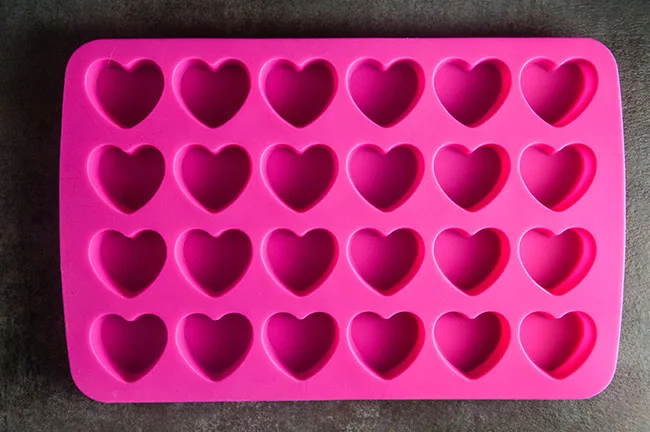 Silicon Mold Love Heart Candy Mold Chocolate Cover Cookie Mold for