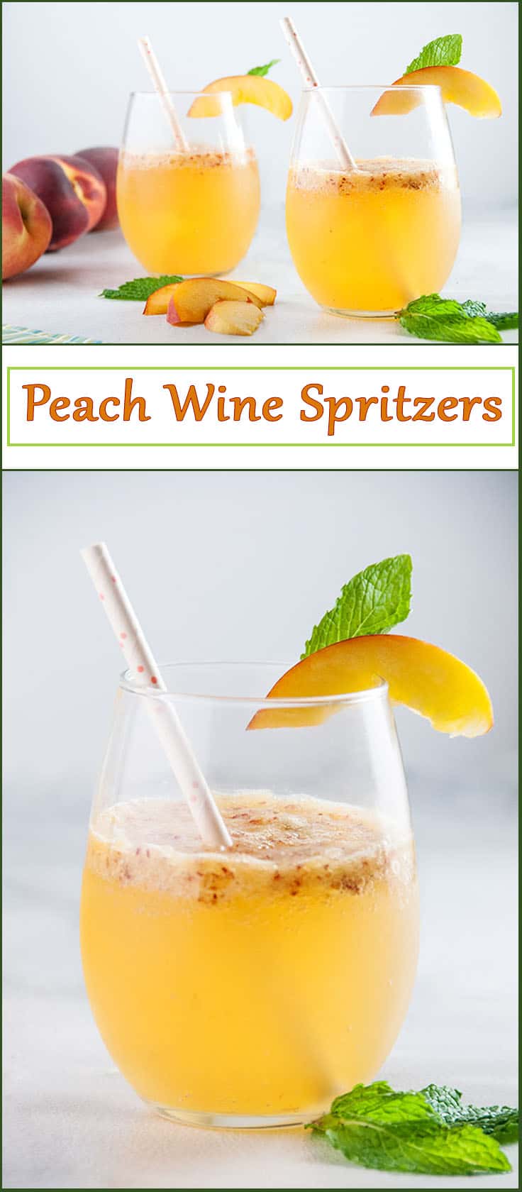 Peach Wine Spritzers - Seasoned Sprinkles