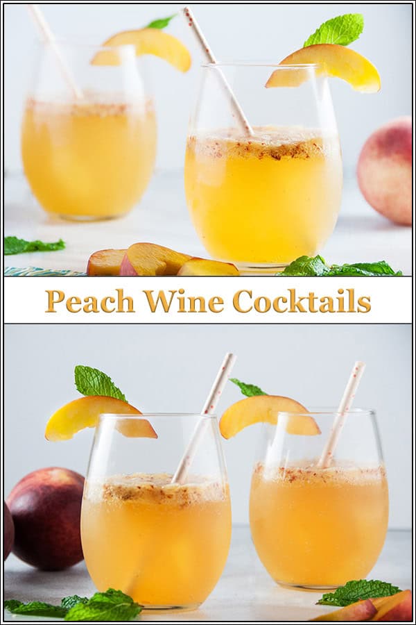 Peach Wine Spritzers - Seasoned Sprinkles