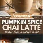 Pumpkin spice chai lattes