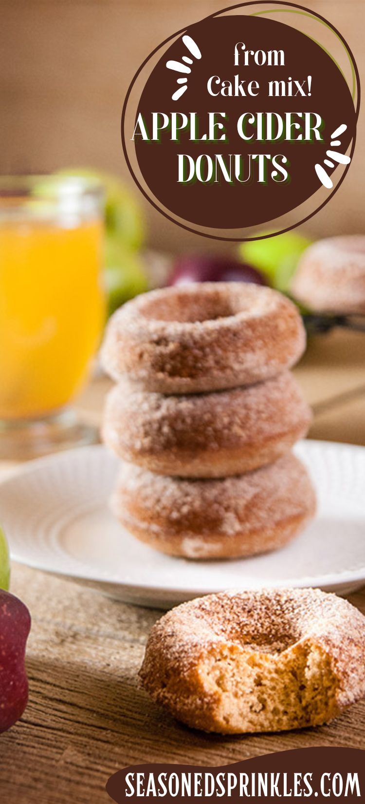 Easy Apple Cider Donuts (with Cake Mix) - Seasoned Sprinkles