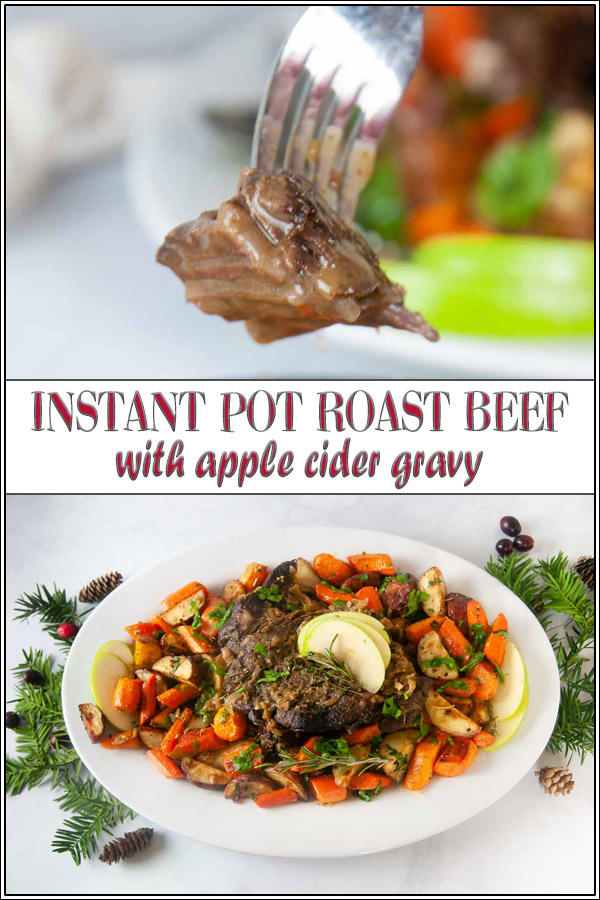 Instant Pot Roast Beef with Apple Cider Gravy - Seasoned Sprinkles