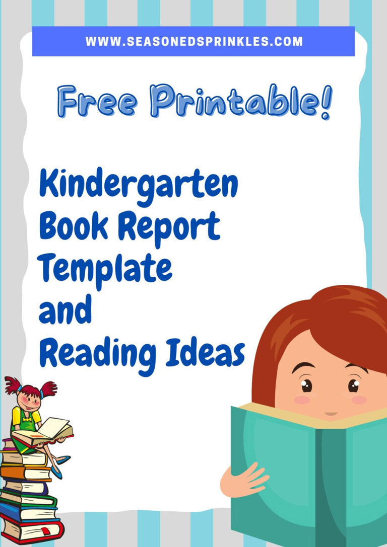 Kindergarten Book Report Worksheet Freebie Seasoned Sprinkles