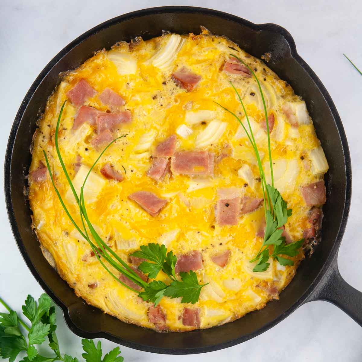Ham and Cheese Frittata (with Asparagus) - The Food Blog