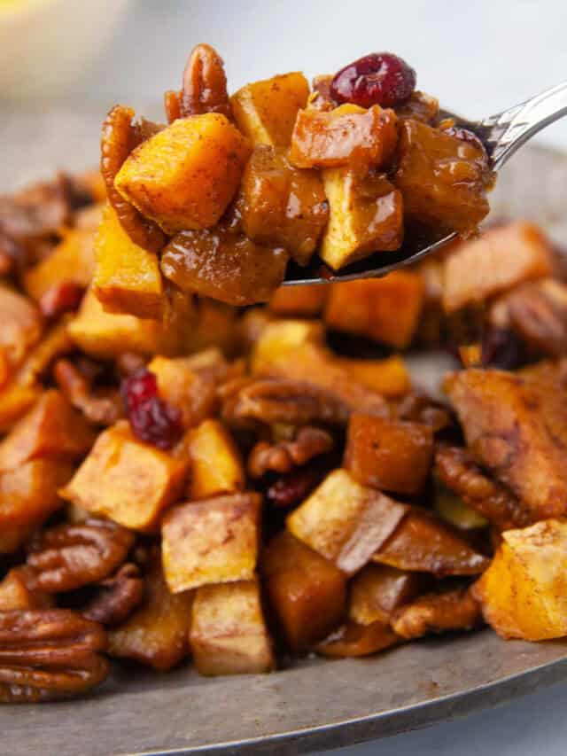 Roasted Butternut Squash with Brown Sugar and Cinnamon