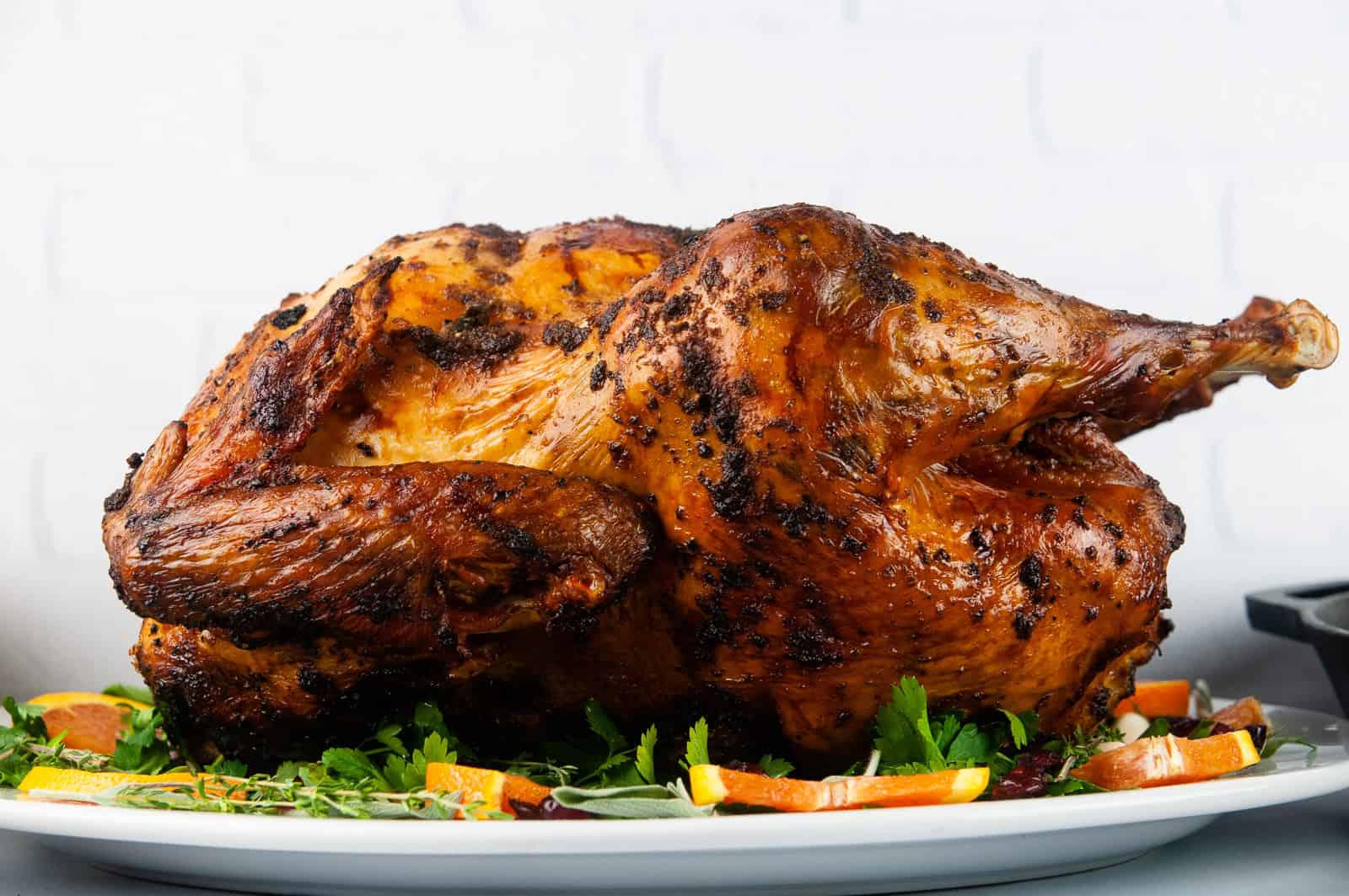 Garlic Butter Basted Turkey is the star of the Thanksgiving or Christmas table this holiday season.