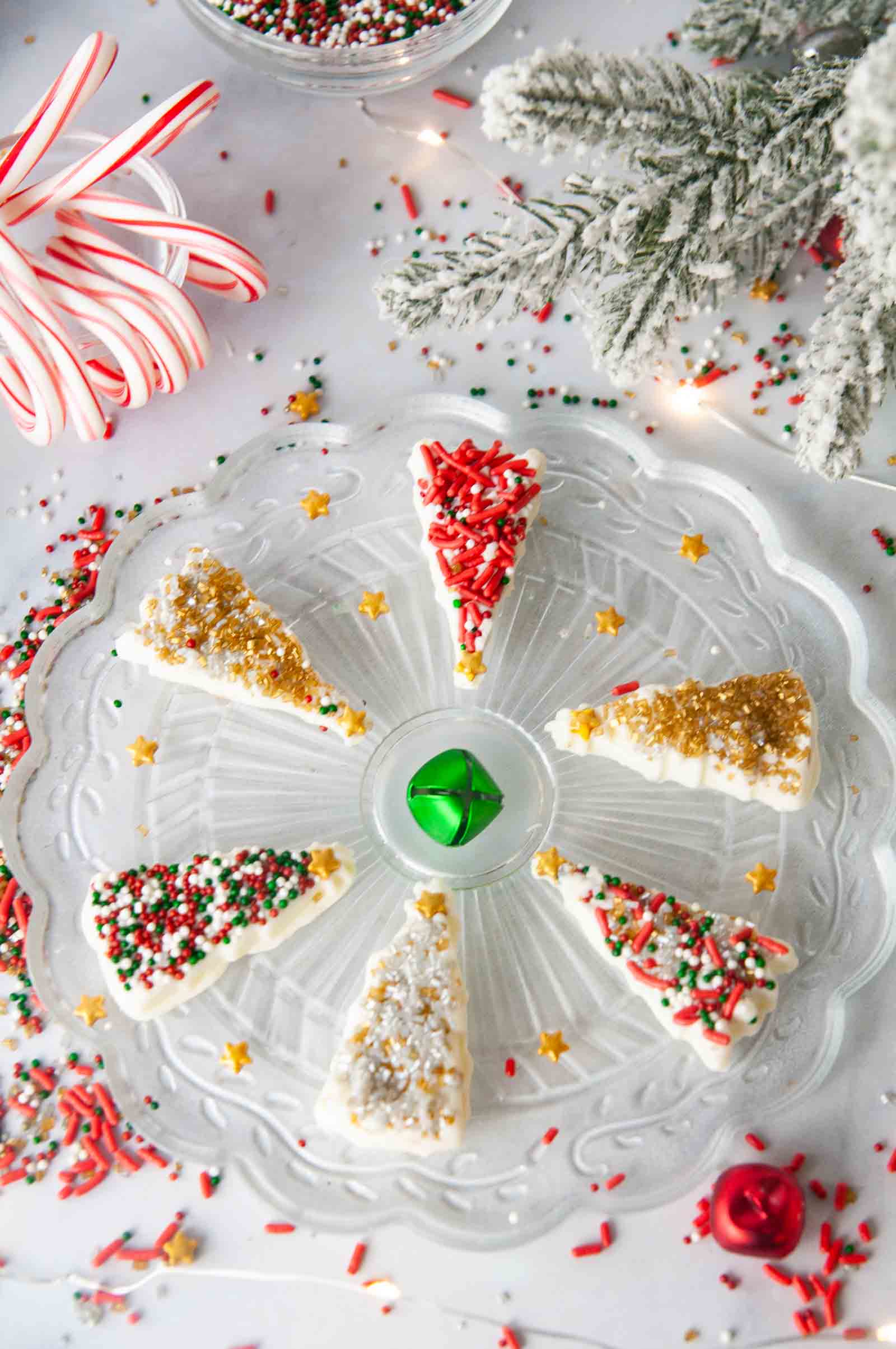 Homemade Christmas tree chocolate candy is a festive part of a holiday dessert spread and a fun edible gift.