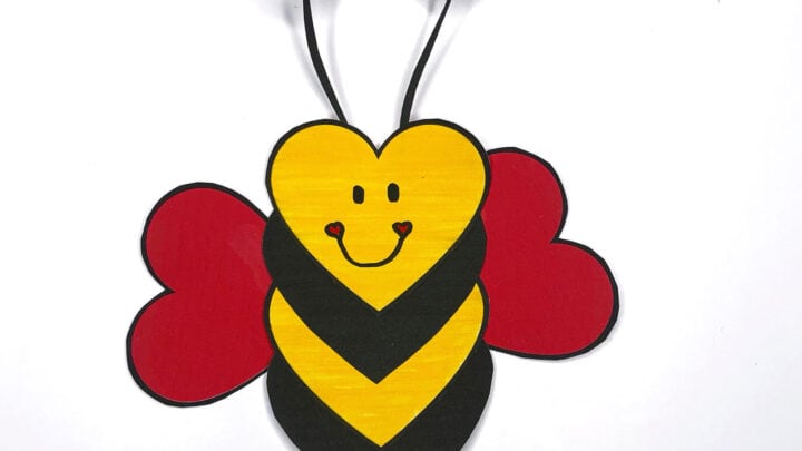 Kids Valentine Craft Printable Valentine's Day Bee Craft - Seasoned  Sprinkles