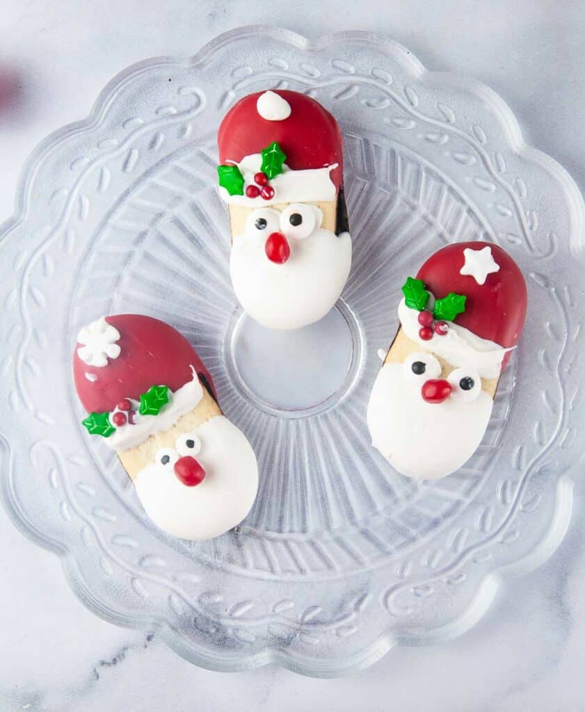 Easy Santa Cookies make a cute platter for jolly old St. Nicholas