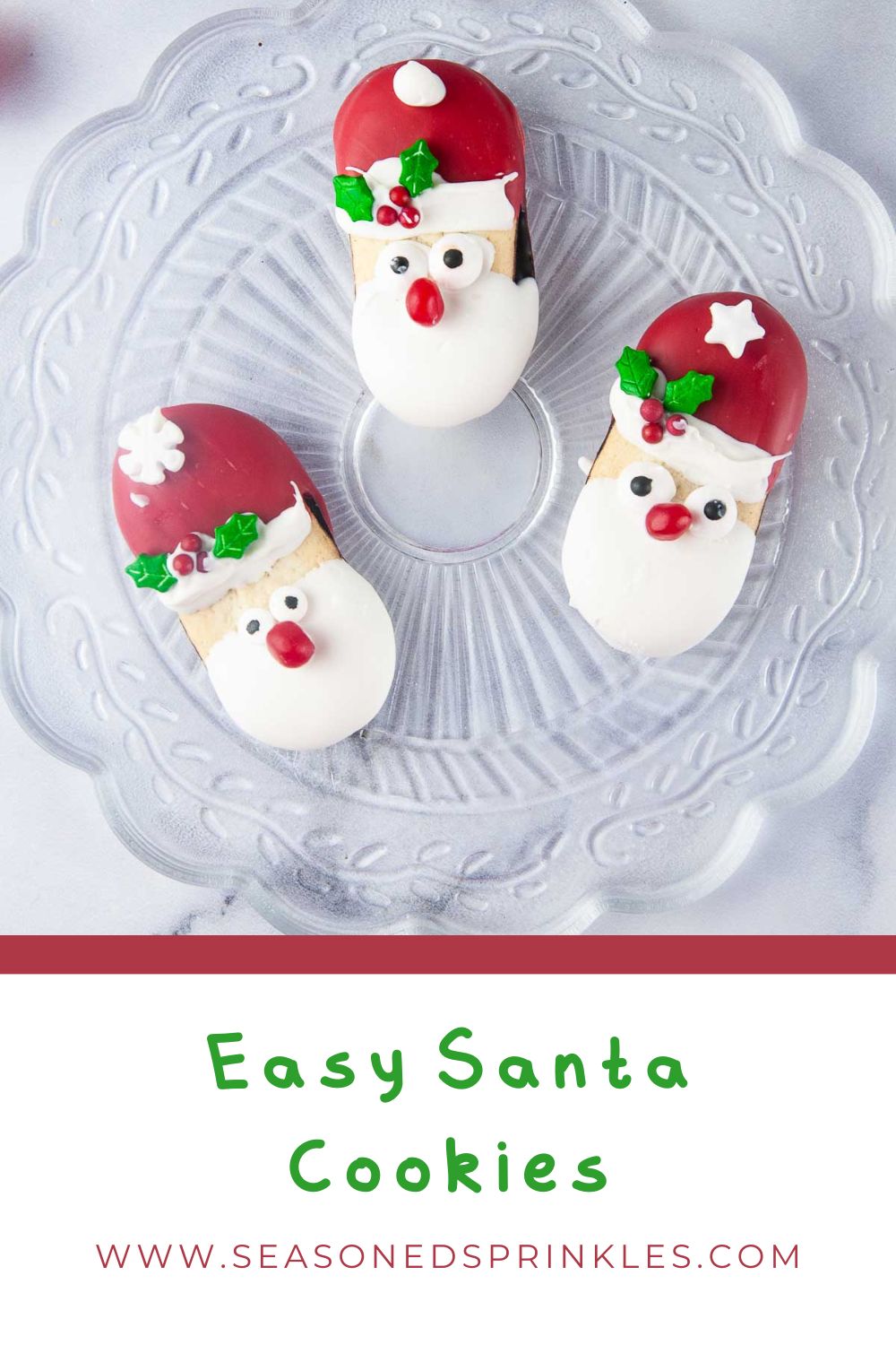 The Best Easy Santa Cookies Seasoned Sprinkles