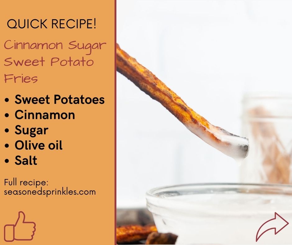 White Sweet Potato Fries (Cinnamon Cayenne!) - Champagne Tastes®