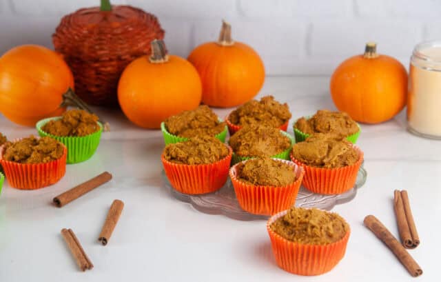 Easy 2 Ingredient Pumpkin Muffins With Cake Mix Seasoned Sprinkles   2 Ingredient Pumpkin Muffins With Cake Mix 8 640x409 