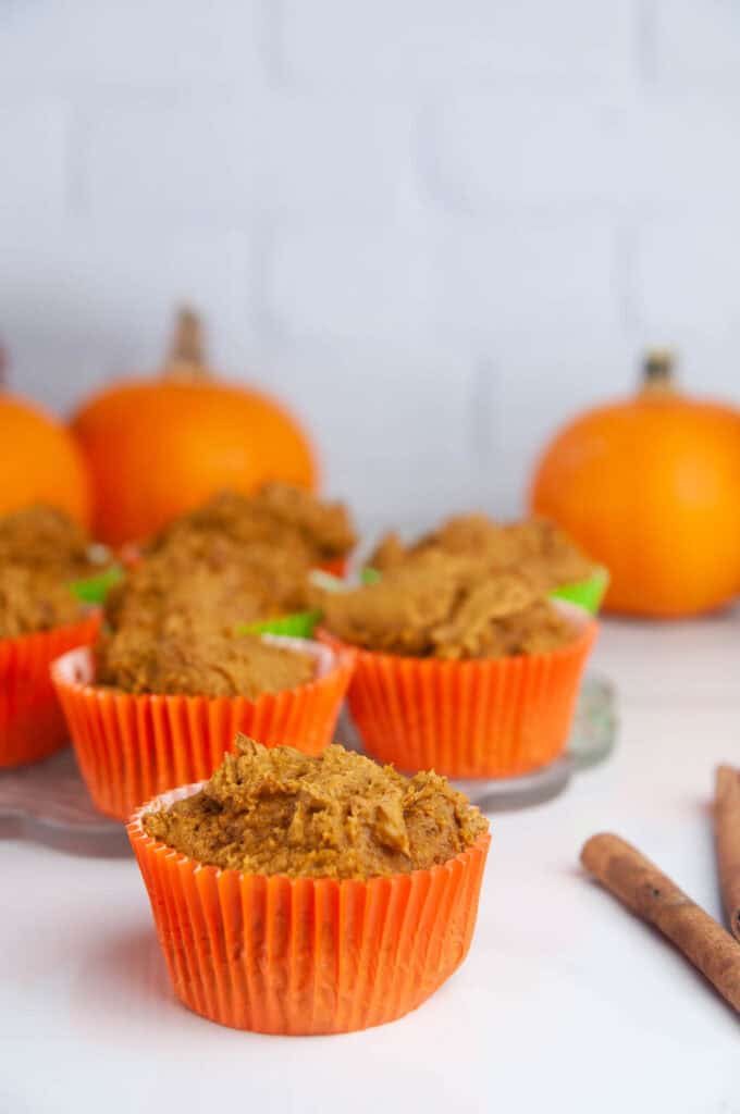 2 ingredient pumpkin muffins make for a delicious fall treat..