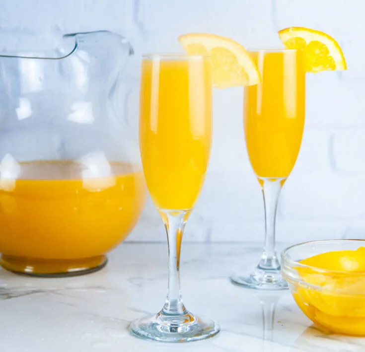 Peach Mimosa - A Seasoned Greeting - A tropical mimosa for brunch