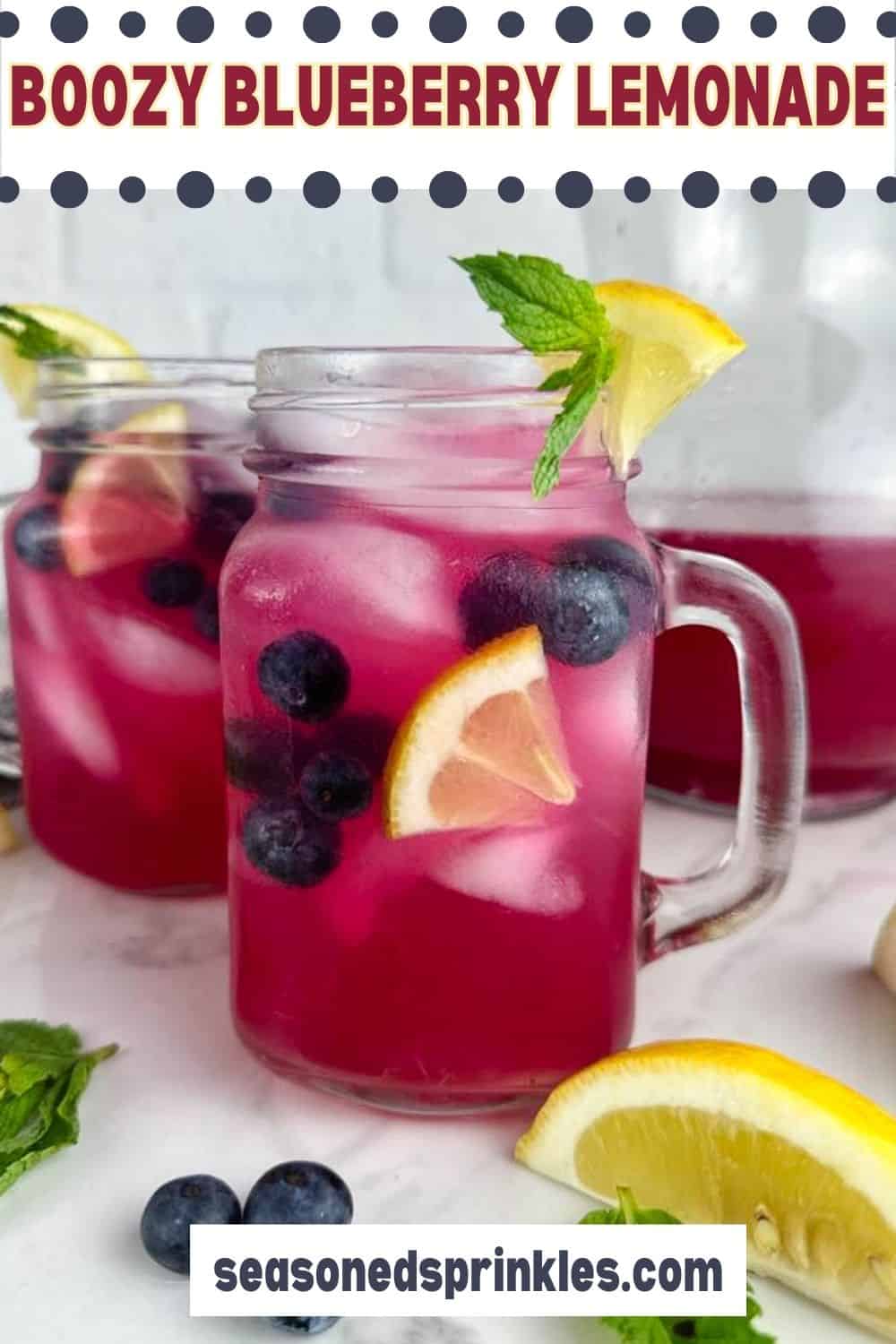 Blueberry Vodka Lemonade Cocktail - Seasoned Sprinkles