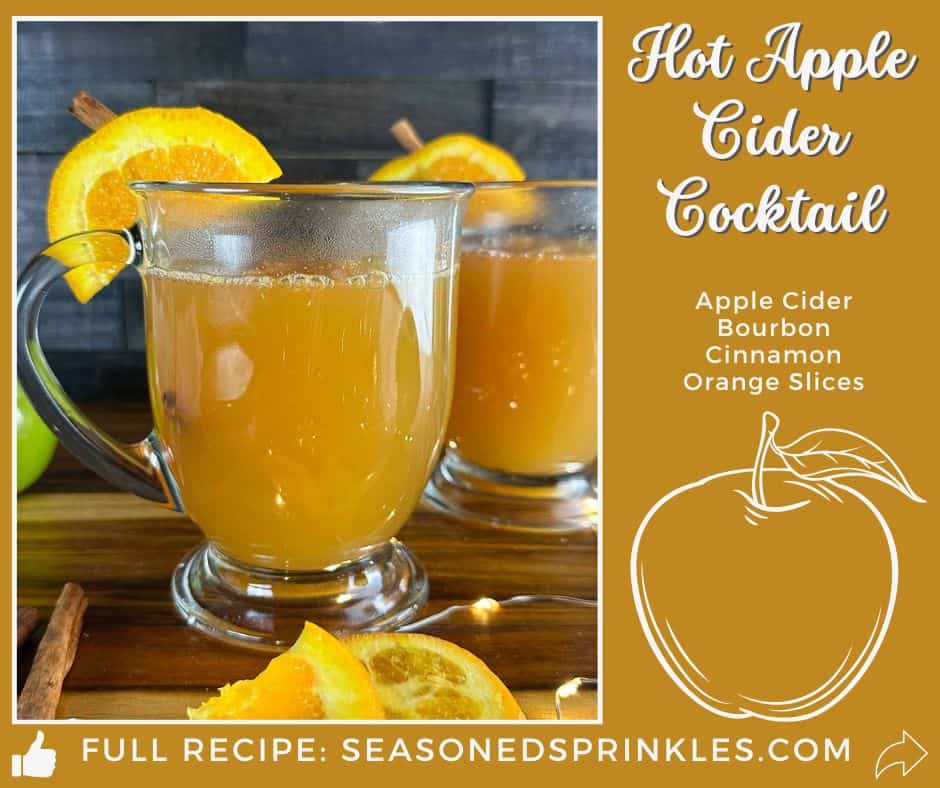 Hot Apple Cider Bourbon Cocktail - Seasoned Sprinkles