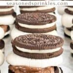 Oreo smores. Text reads Oreo smores (smoreos), seasonedsprinkles.com.