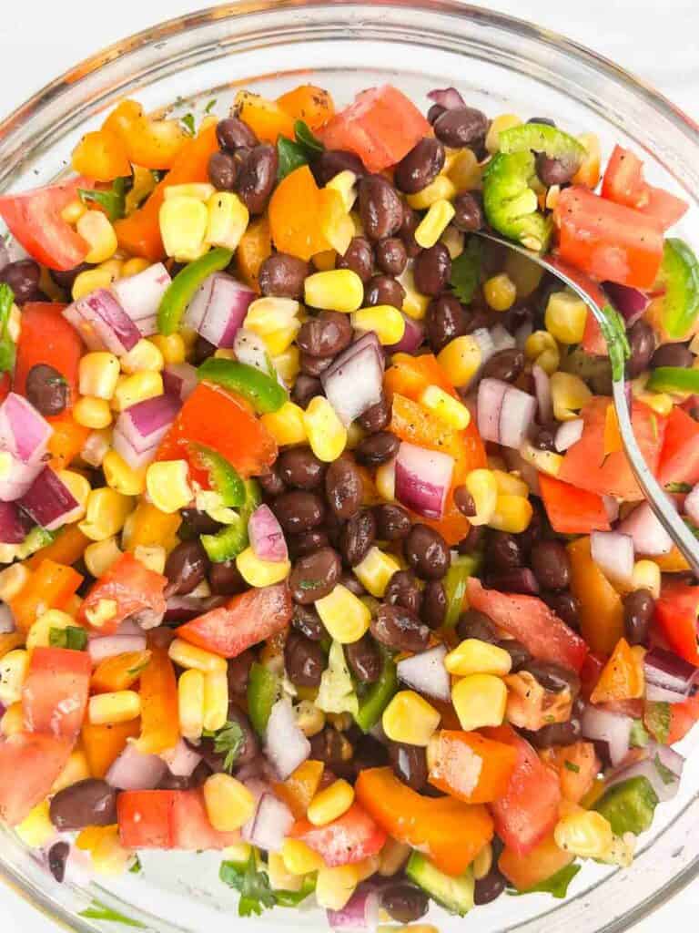 Black Bean and Corn Salsa Recipe in a bowl