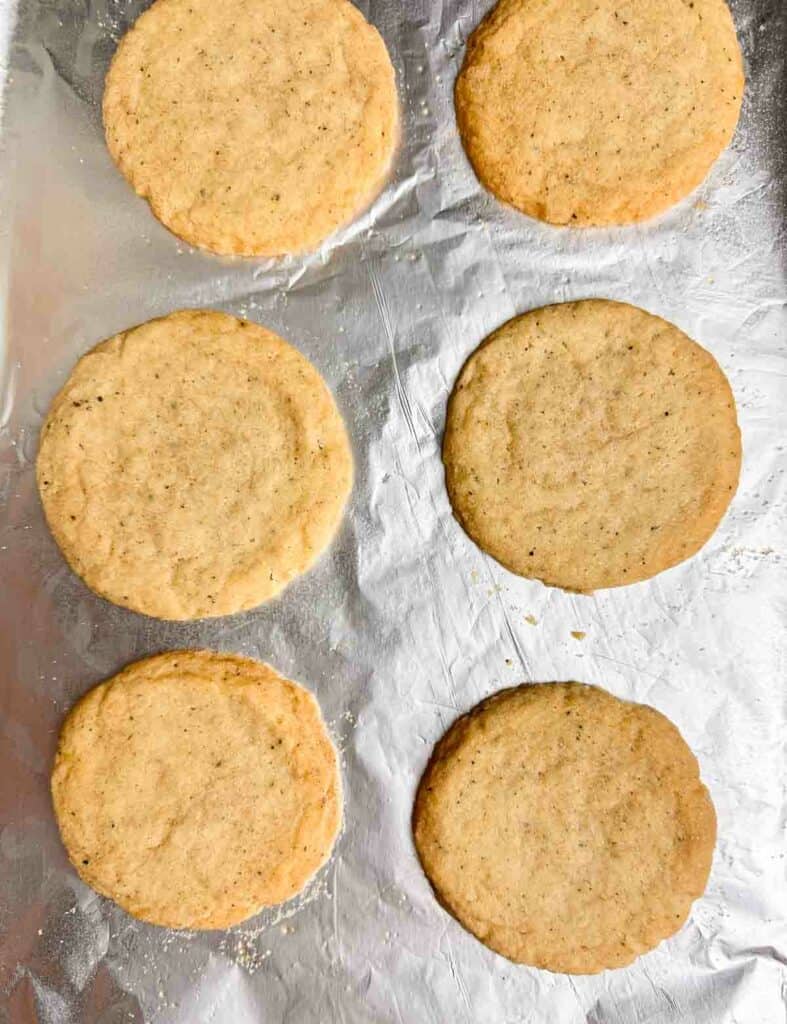 Fully baked chai cookies.