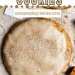 a photo of chai cookies set into a decorative text box reading chai sugar cookies seasonedsprinkles.com