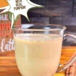 Homemade Pumpkin Spice Coffee Creamer. Text reads: pumpkin spice coffee creamer with real pumpkin, www.seasonedsprinkles.com