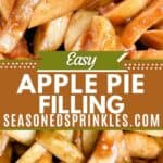 Apple pie filling. Text reads: apple pie filling, seasonedsprinkles.com