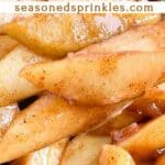 Apple pie filling. Text reads: apple pie filling, seasonedsprinkles.com