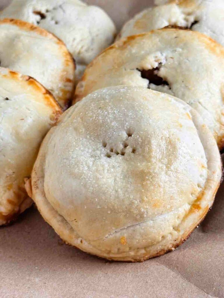 Ready to eat mini apple pies.