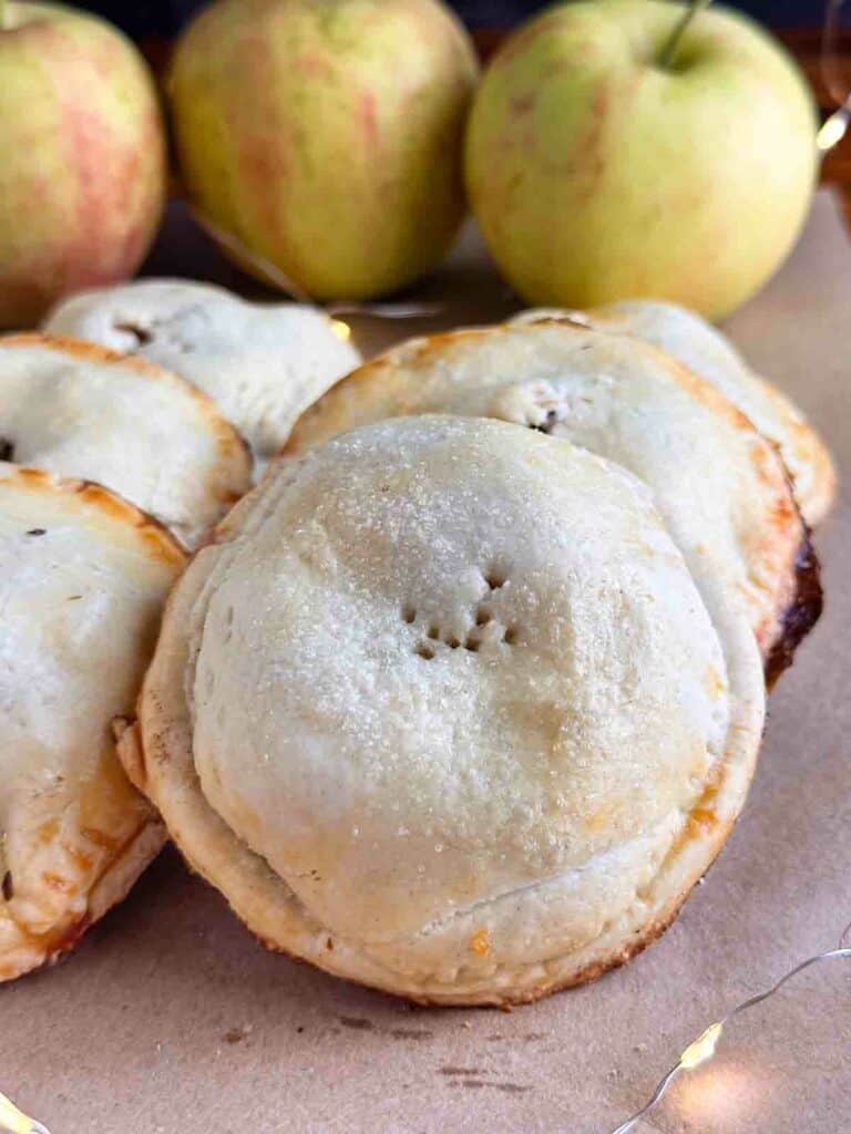 Ready to eat mini apple pies.
