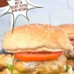 a photo of homemade cheeseburgers collaged together around a decorative text box that reads "hamburger recipe, real not ai recipe tested in my kitchen, seasonedsprinkles.com" seasonedsprinkles.com"