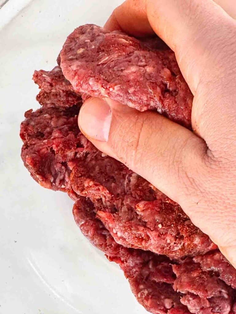 Mix the seasonings into the beef