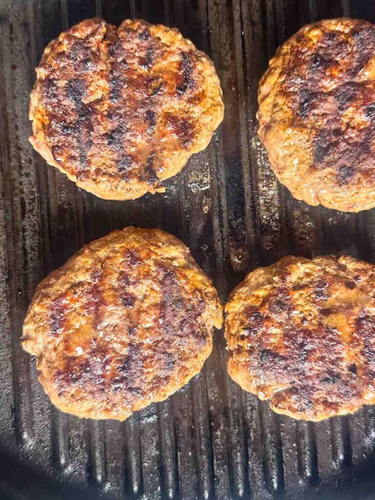 flipping the simple burgers