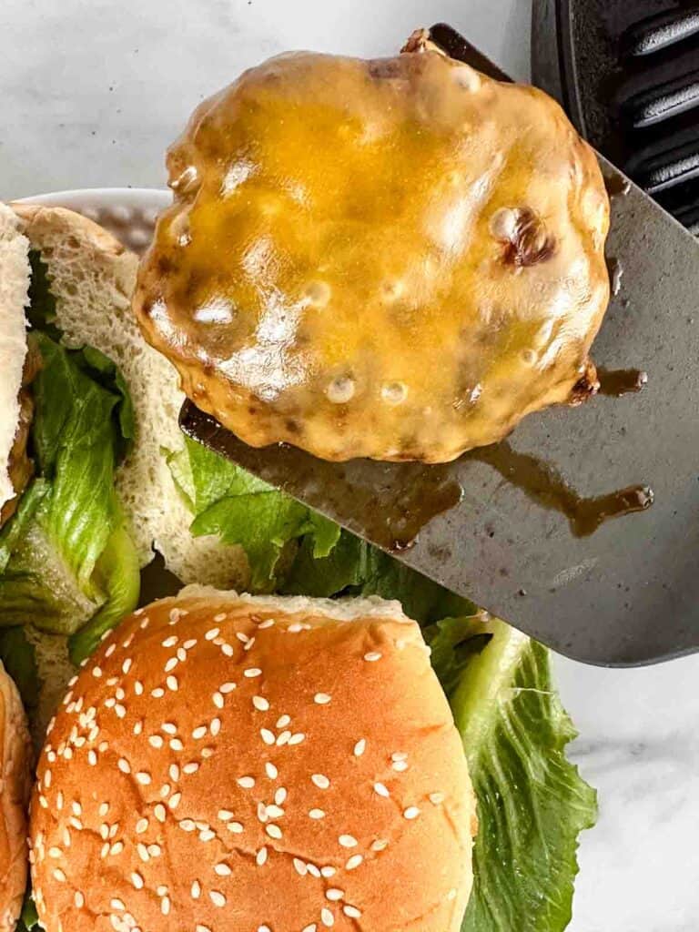 Building a cheeseburger with this simple burger recipe